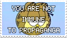 you-are-not-immune-to-propaganda stamp